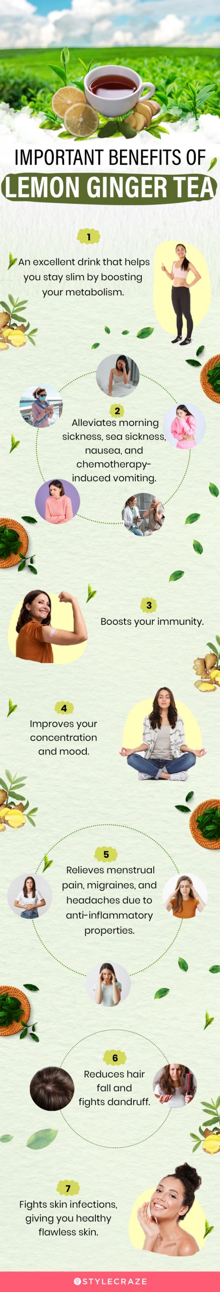 important benefits of lemon ginger tea (infographic)
