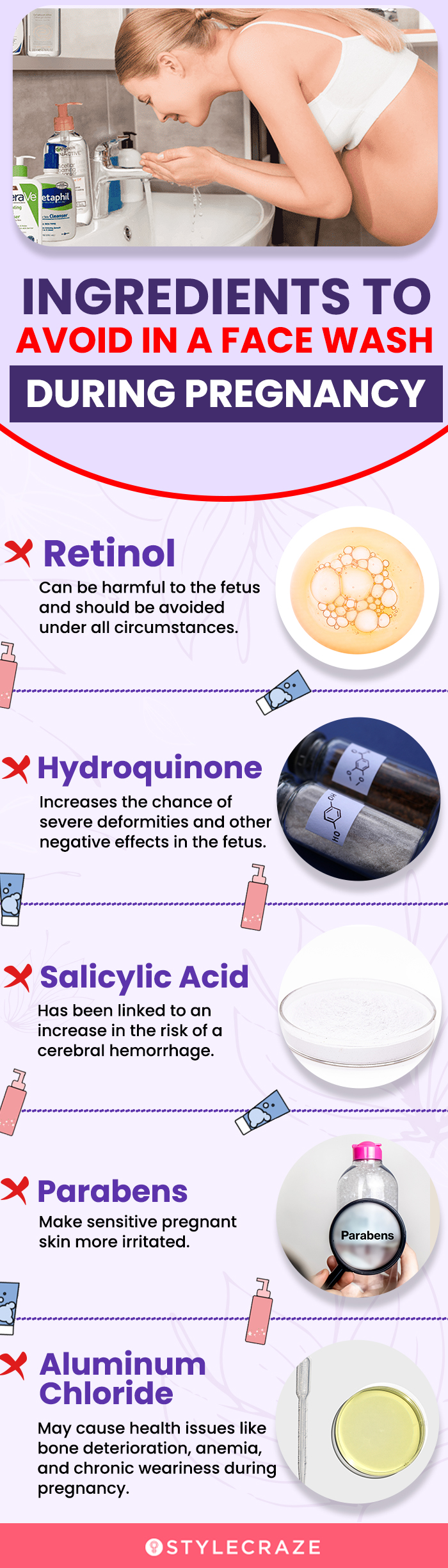 Ingredients To Avoid In A Face Wash During Pregnancy [infographic]