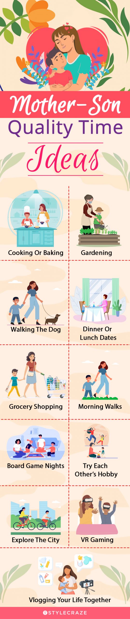 mother son quality time ideas (infographic)