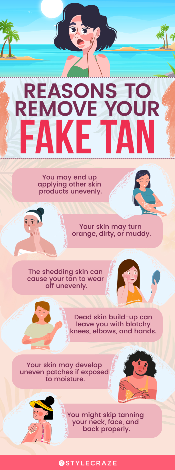 reasons to remove your fake tan (infographic)