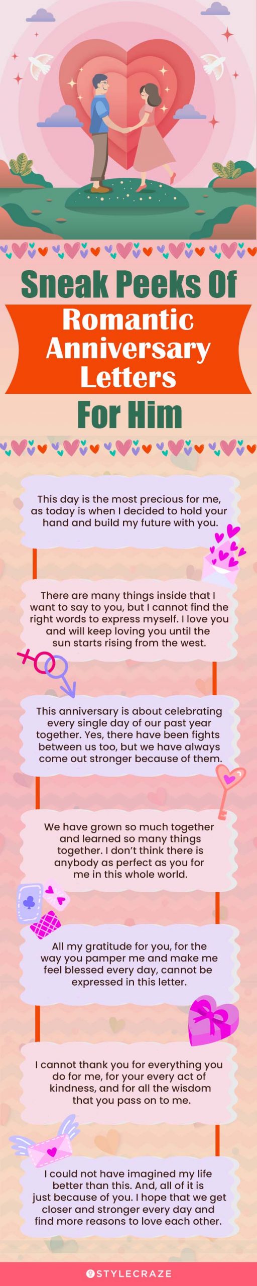 sneak peeks of romantic anniversary letters for him (infographic)