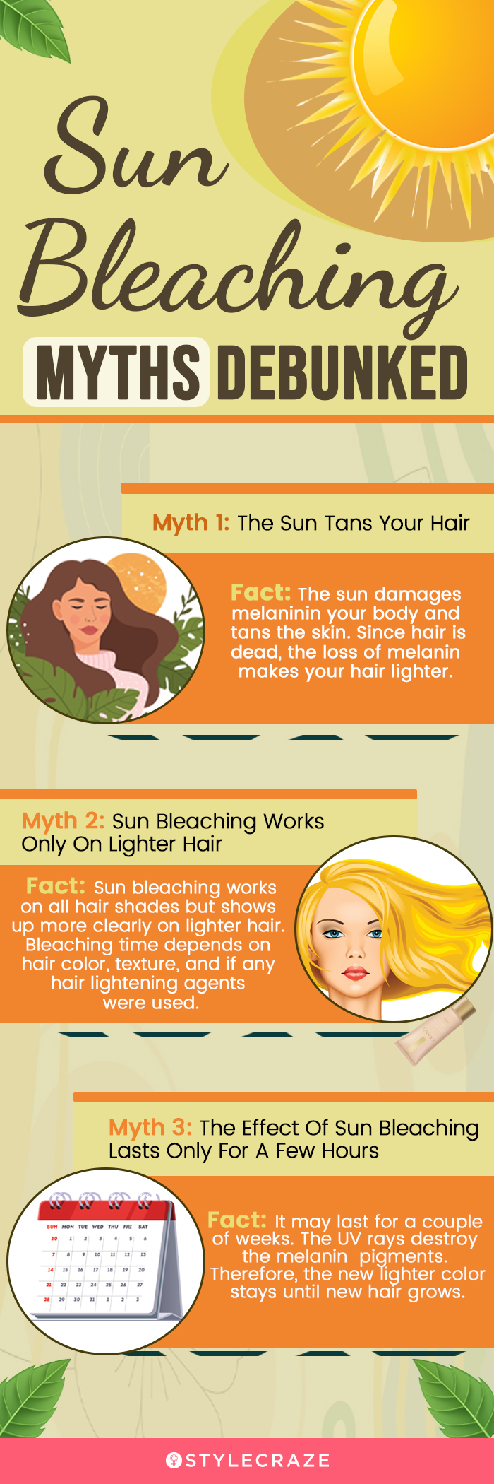 Sun Bleaching Myths Debunked (infographic)
