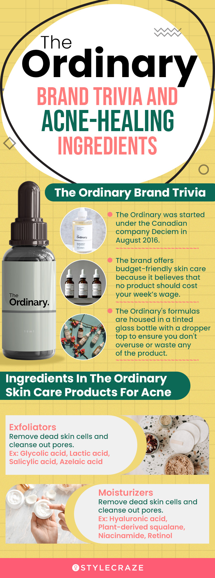 The Ordinary: Brand Trivia And Acne-Healing Ingredients (infographic)