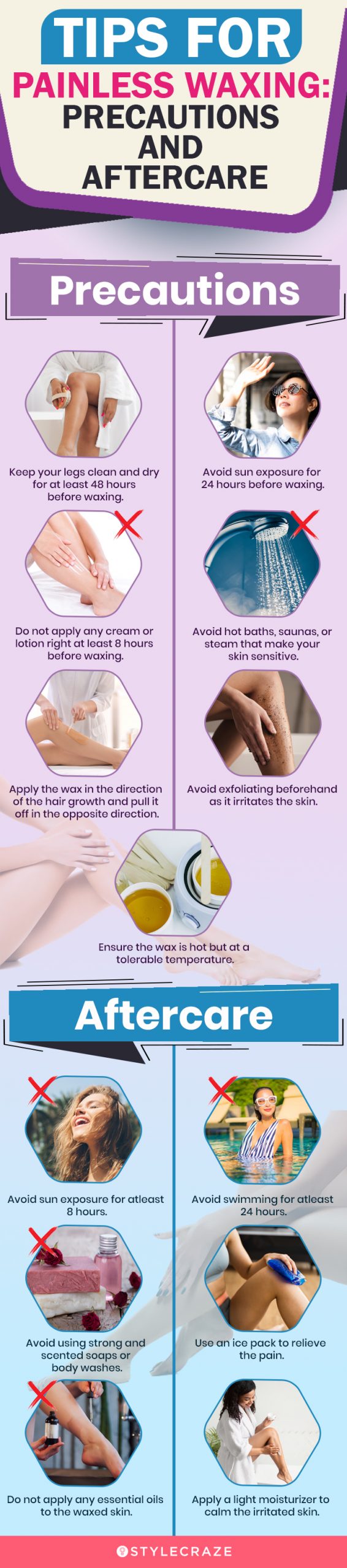 tips for painless waxing [infographic]