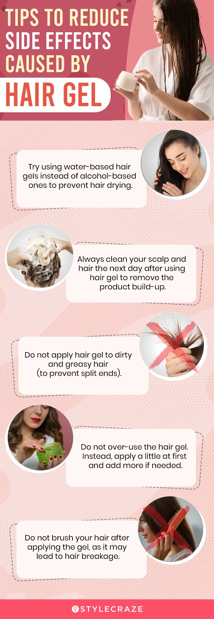 tips to reduce side effects caused by hair gel [infographic]