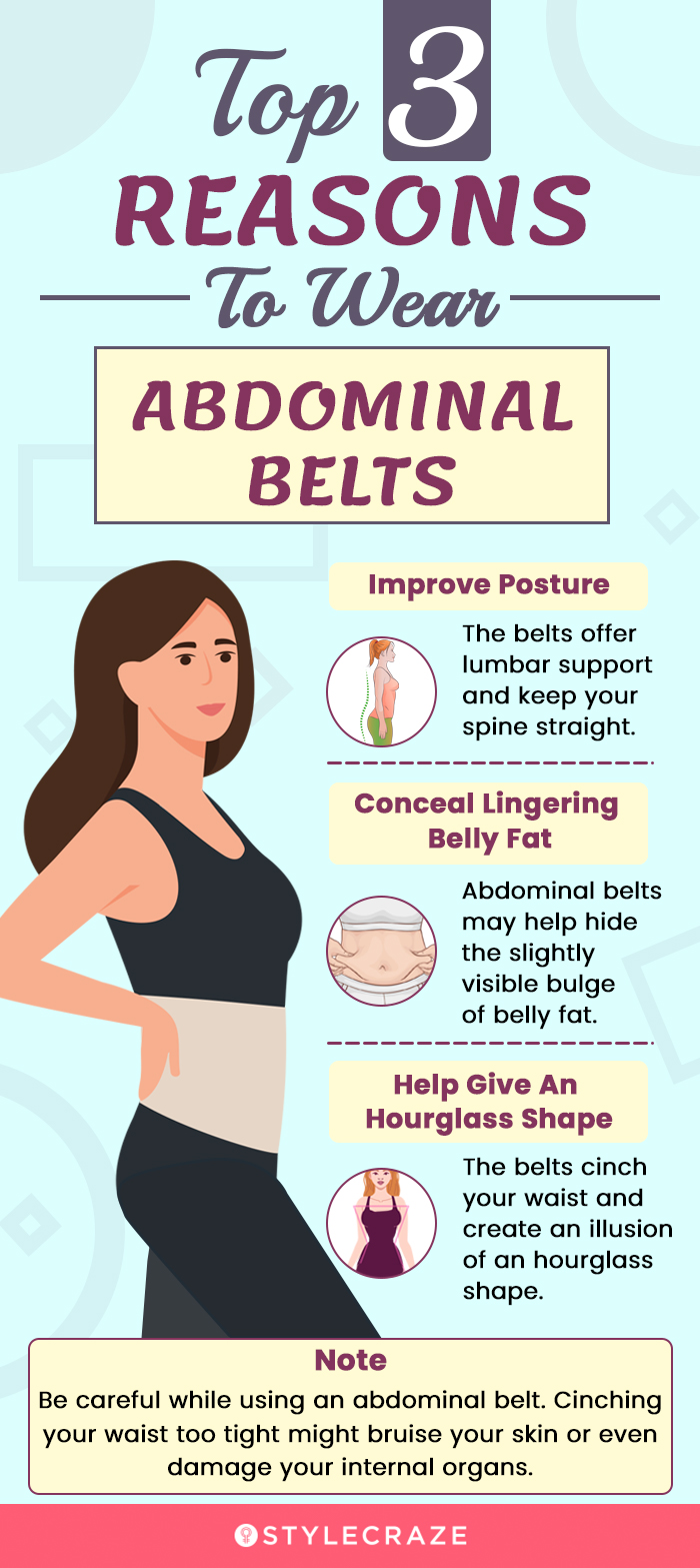 top 3 reasons to wear abdominal belts (infographic)