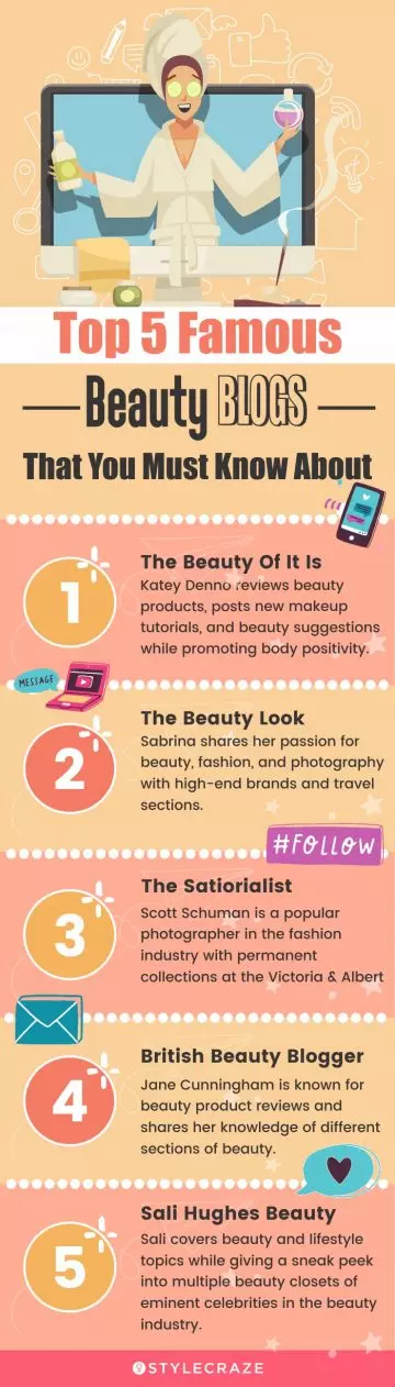 top 5 famous beauty blogs that you must know (infographic)