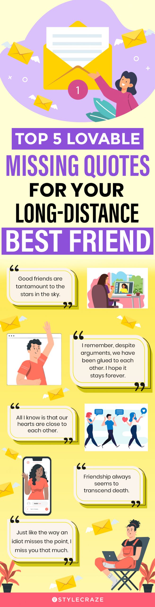 top 5 lovable missing quotes for your long distance best friend [infographic]