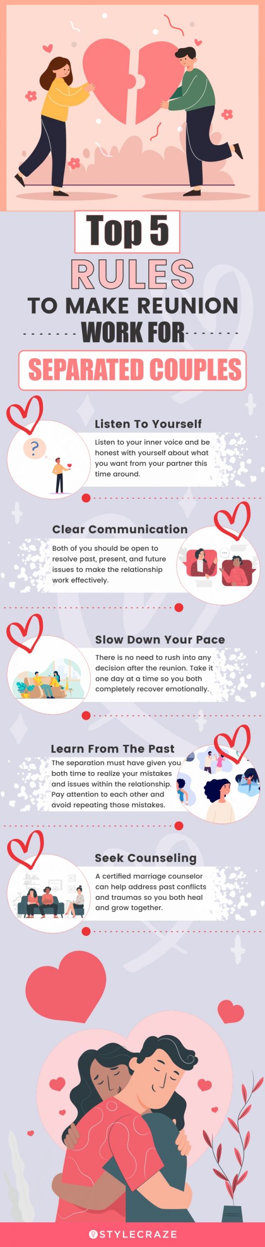 top 5 rules to make reunion work for separated couples (infographic)