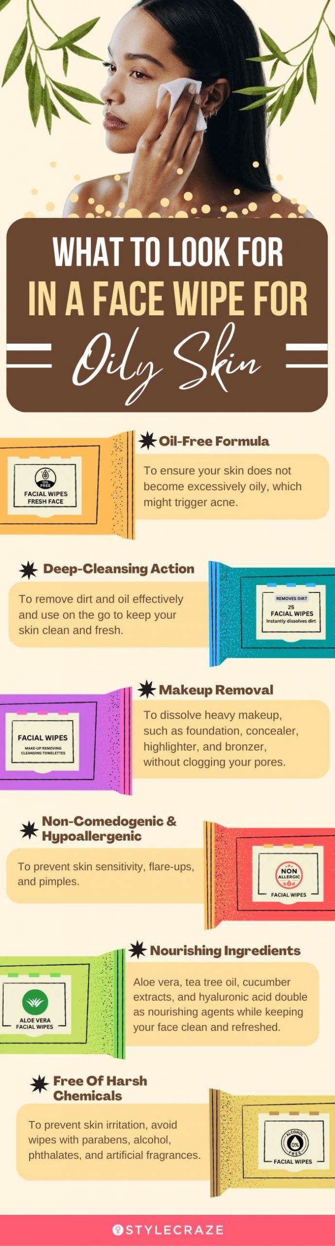 What To Look For In A Face Wipe For Oily Skin (infographic)