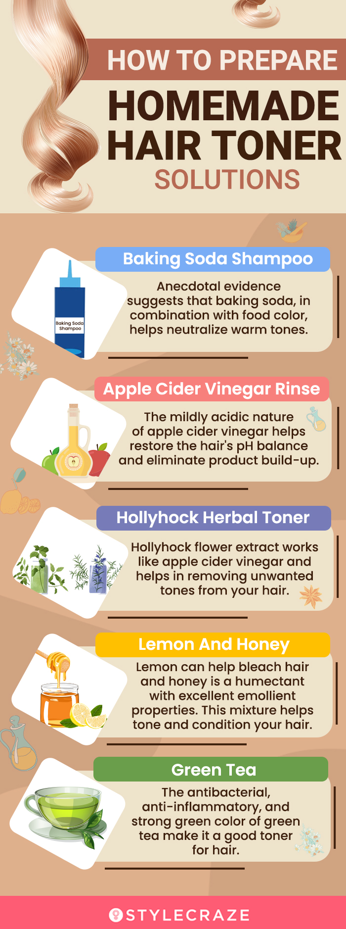 how to prepare homemade hair toner solutions (infographic)