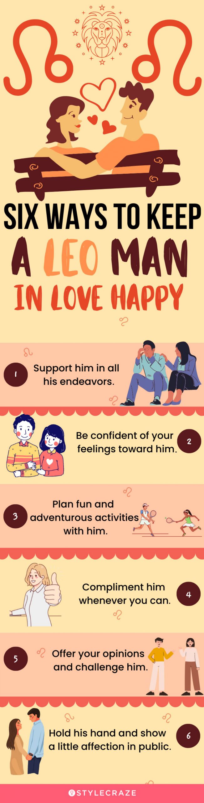 six ways to keep a leo man in love happy (infographic)