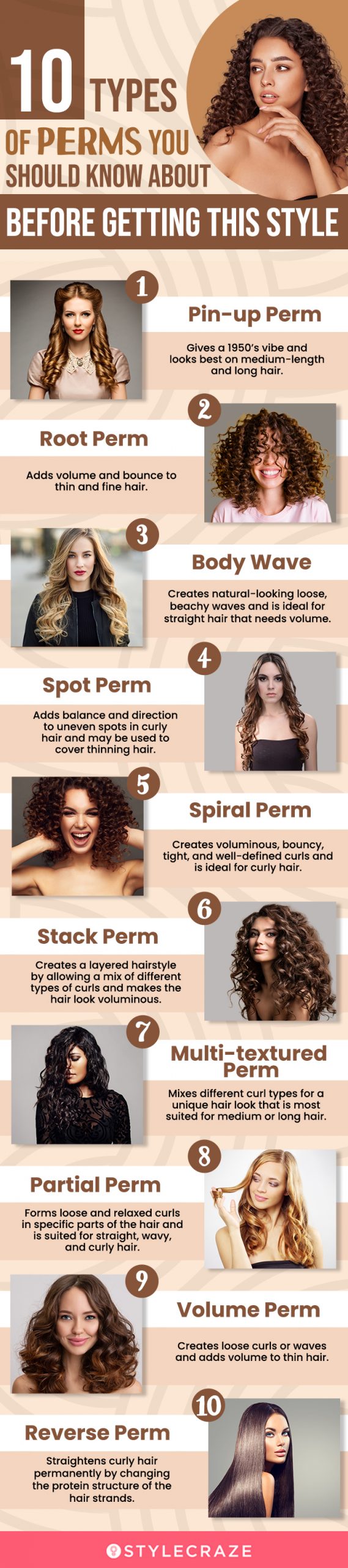 10 types of perms (infographic)