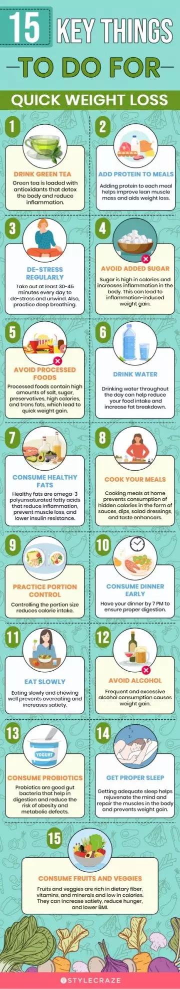 15 key things to do for quick weight loss (infographic)