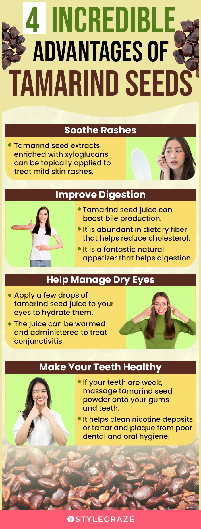 4 incredible advantages of tamarind seeds (infographic)