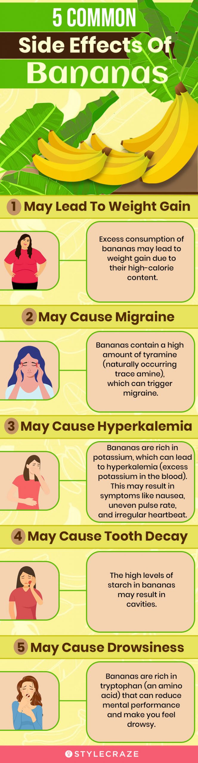 5 common side effects of bananas (infographic)