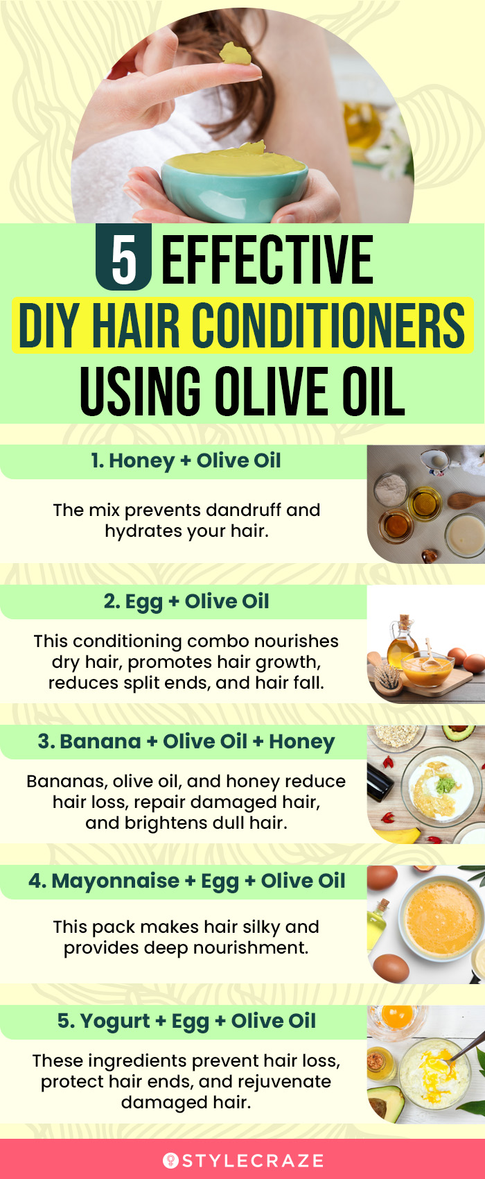 5 effective diy hair conditioners using olive oil [infographic]