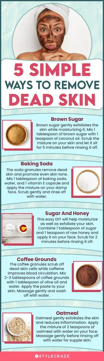 5 simple ways to remove dead skin (infographic)