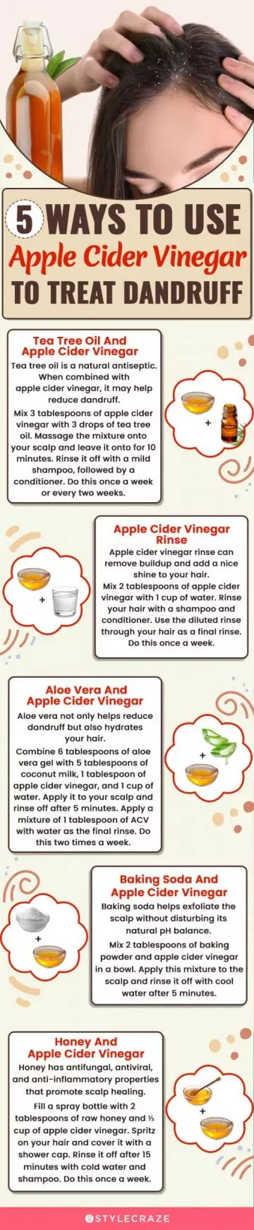 5 ways to use apple cider vinegar to treat dandruff (infographic)