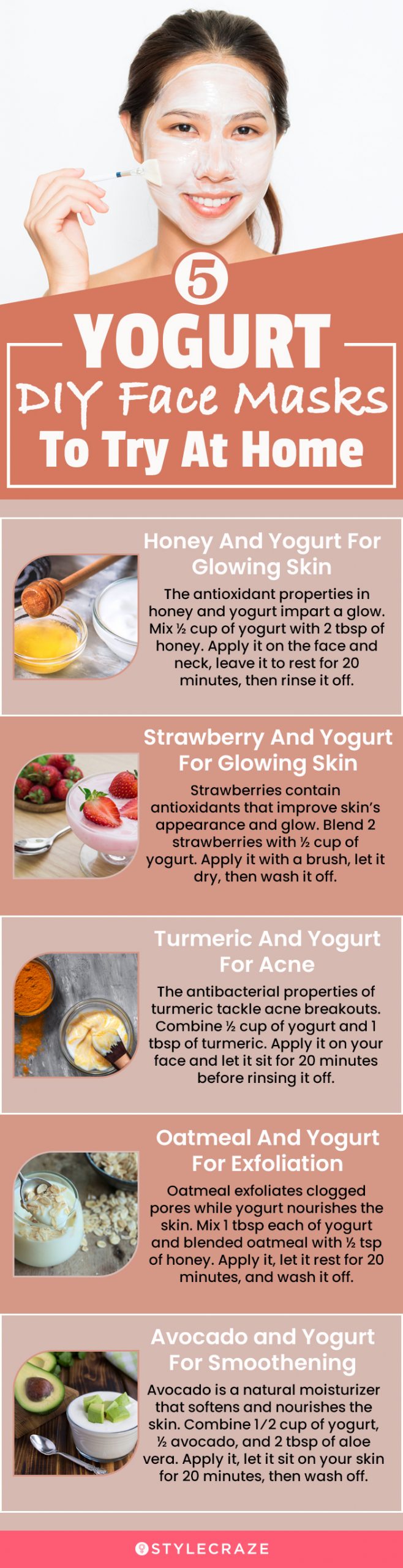 5 yogurt diy face masks to try at home (infographic)