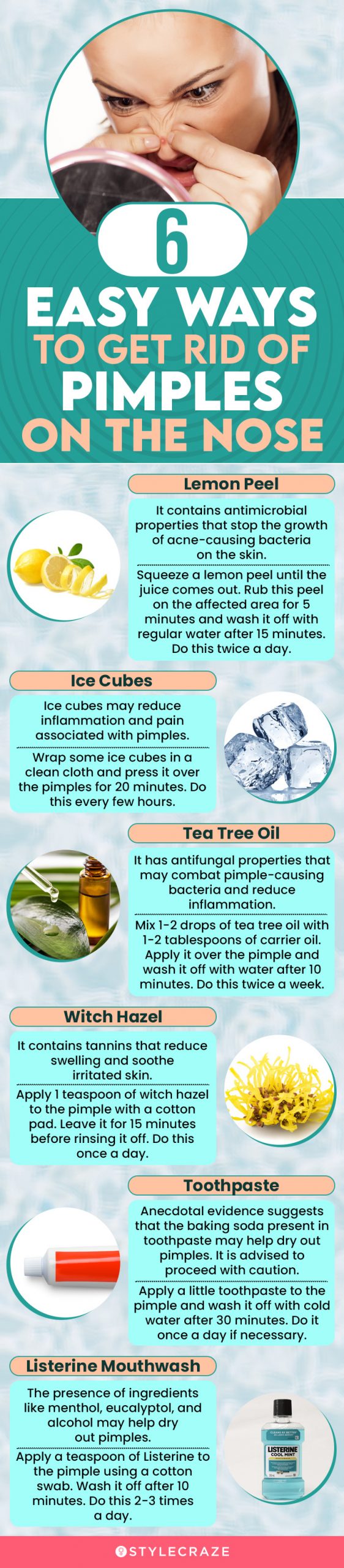 6 easy ways to get rid of pimples on the nose (infographic)