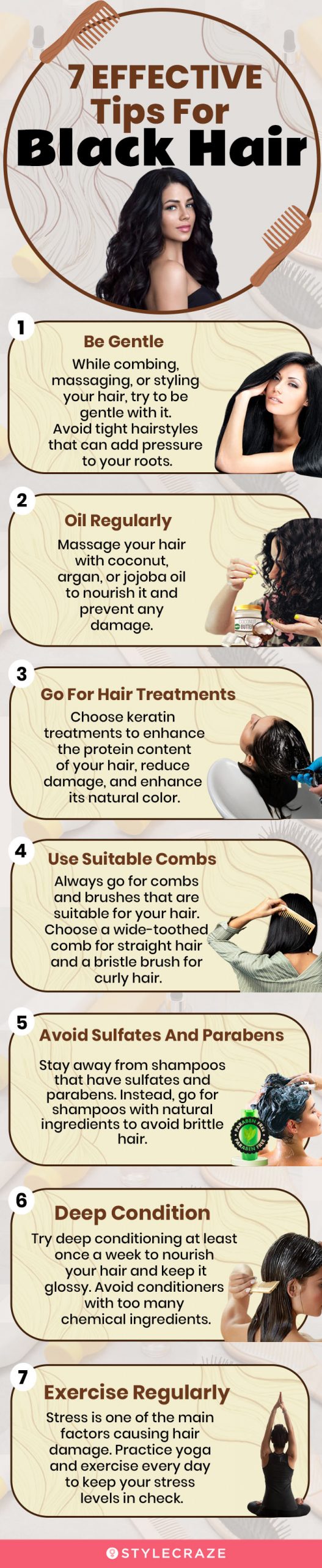 7 effective tips for black hair (infographic)