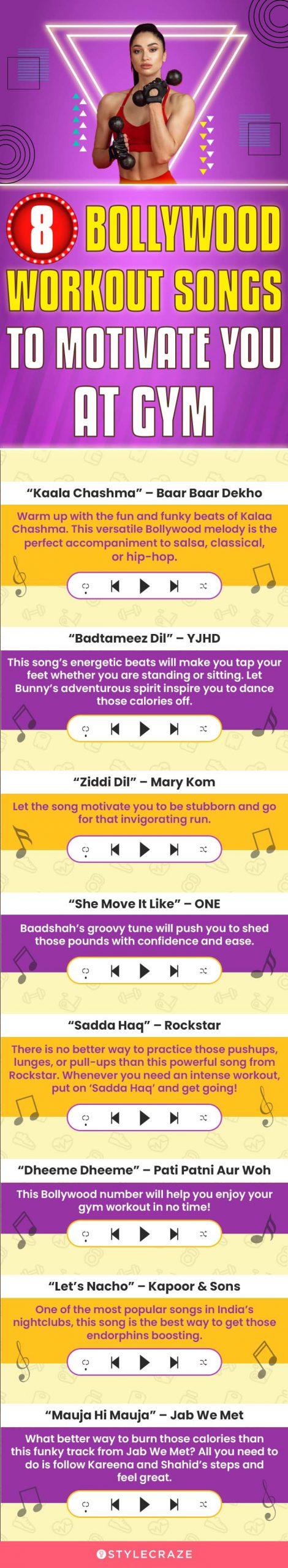 8 bollywood workout songs to motivate you at gym (infographic)