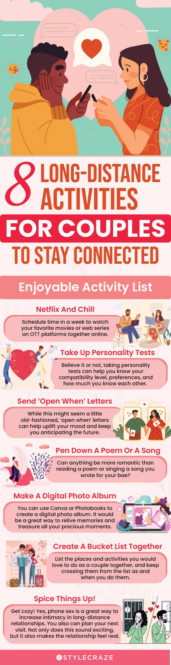 8 longdistance activities for couples to stay connected (infographic)