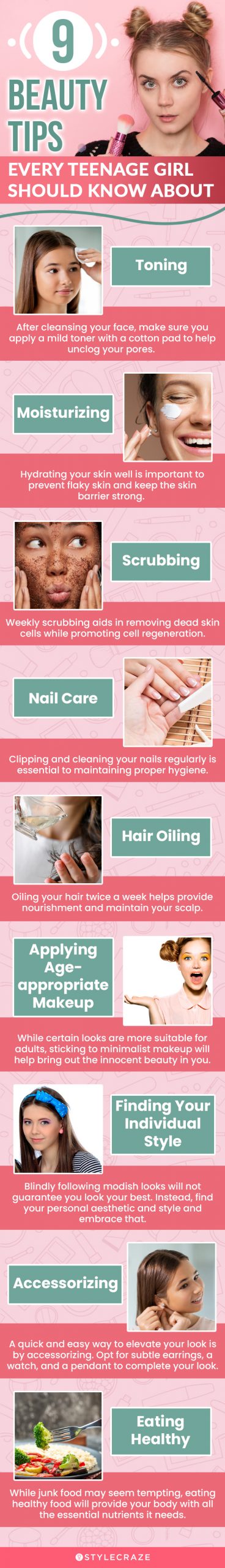 9 beauty tips every teenage girl should know about (infographic)