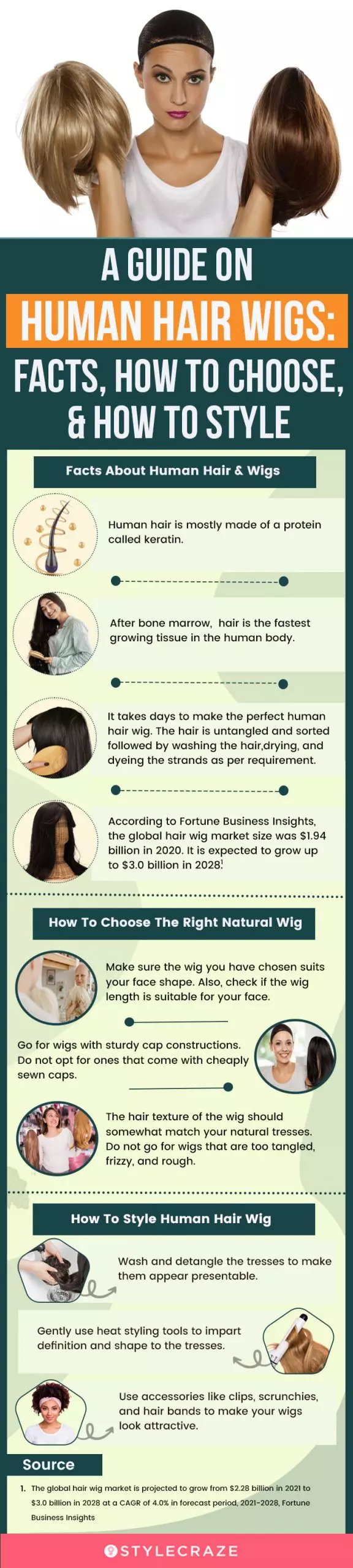 A Guide On Human Hair Wigs (infographic)