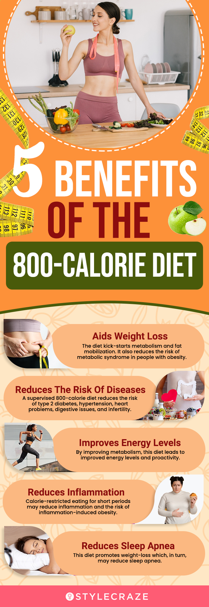 5 benefits of the 800 calorie diet (infographic)