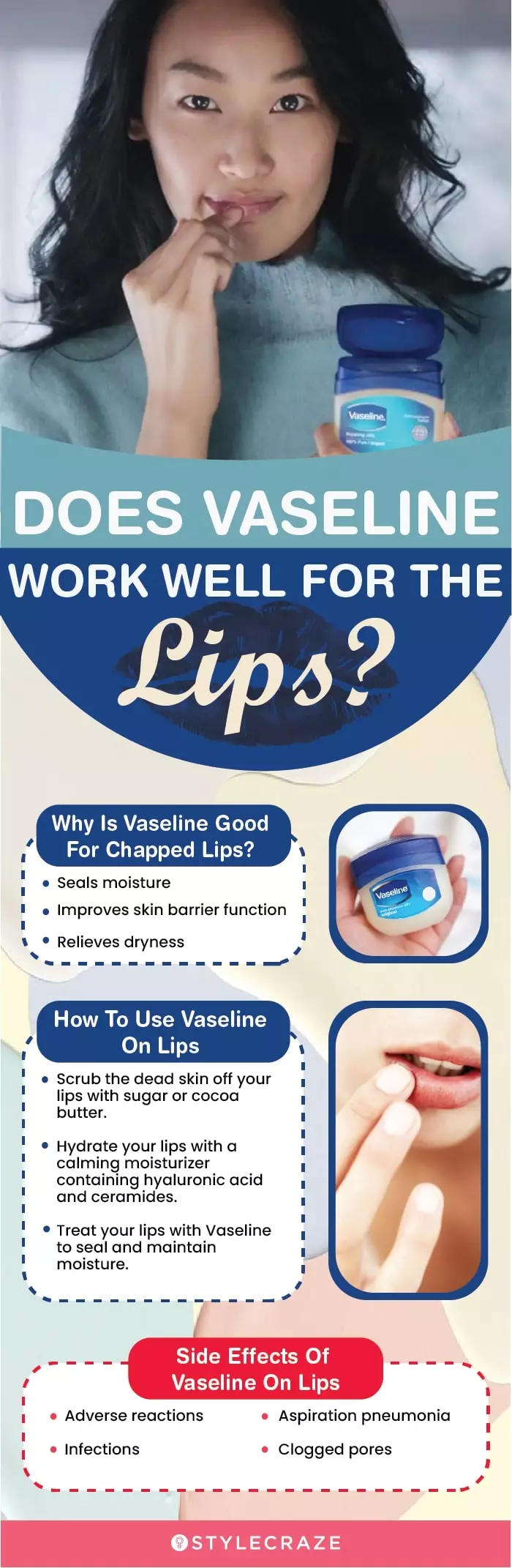 does vaseline work well for the lips (infographic)