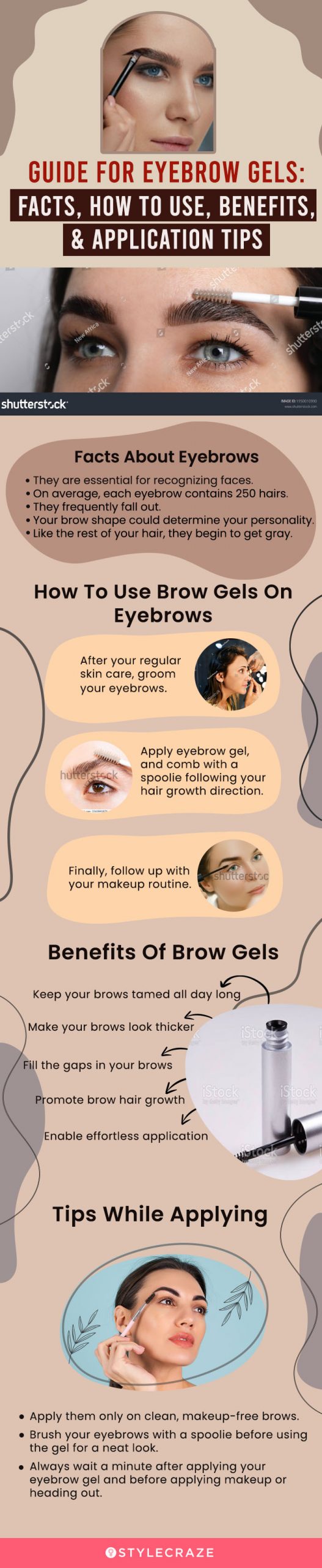 Guide For Eyebrow Gels: How To Use, Application Tips (infographic)