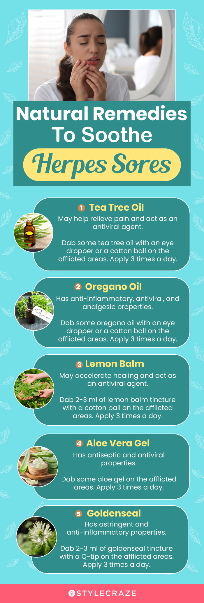 natural remedies to soothe herpes sores (infographic)