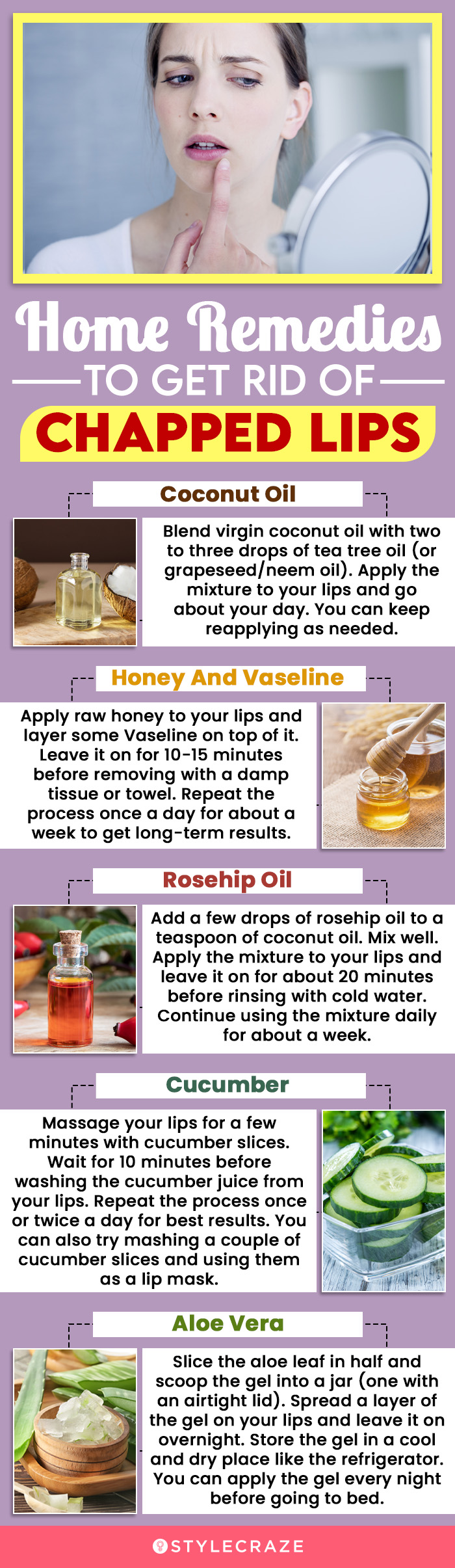 home remedies to get rid of chapped lips (infographic)
