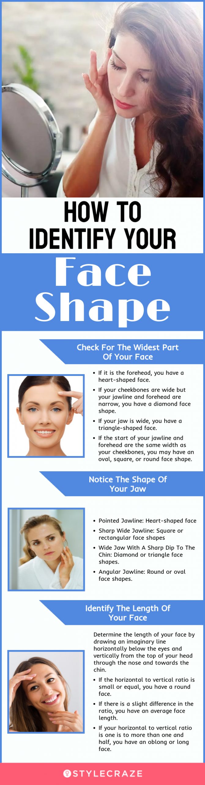 how to identify your face shape (infographic)