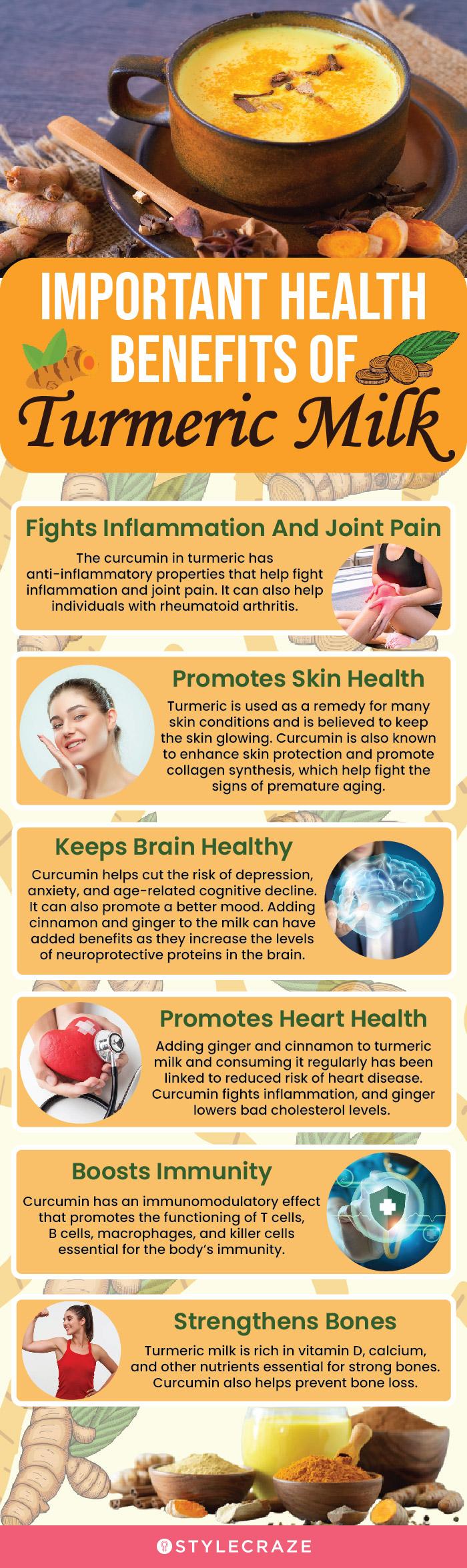 important health benefits of turmeric milk (infographic)