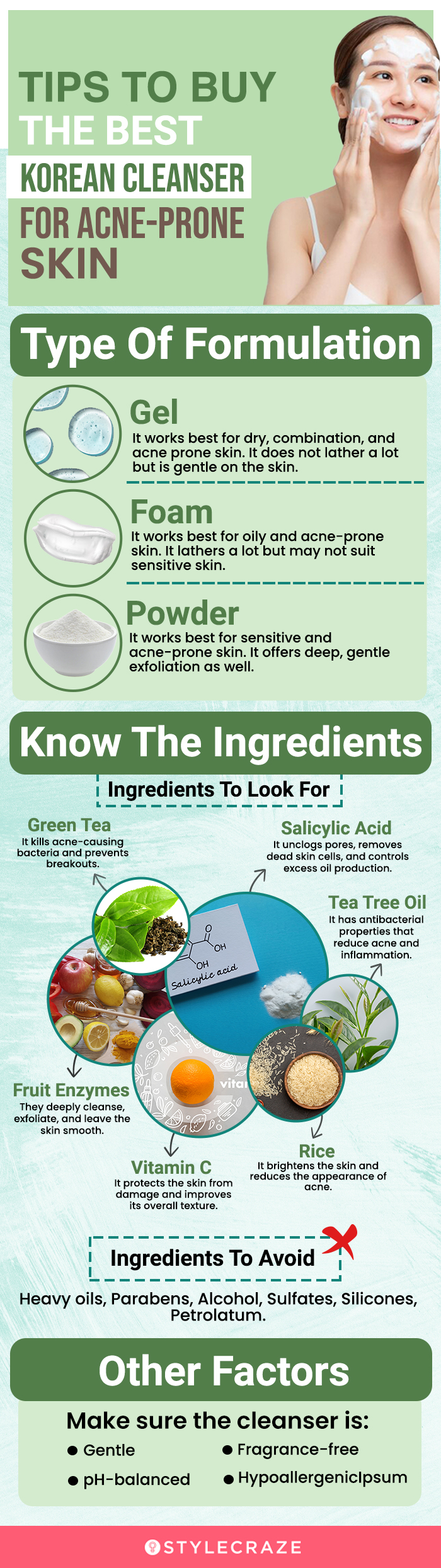 Tips To Buy The Best Korean Cleanser For Acne-Prone Skin (infographic)