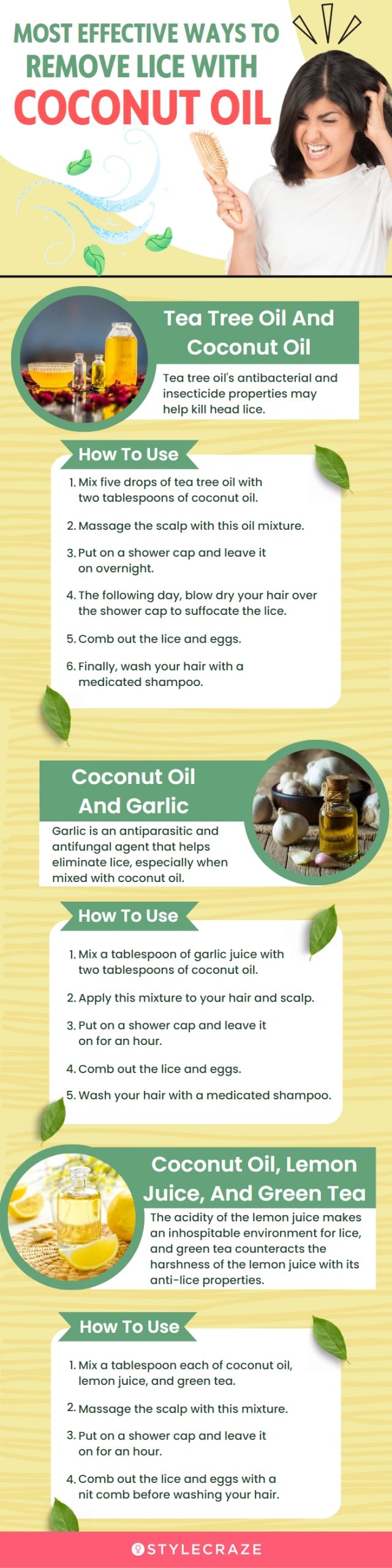 most effective ways to remove lice with coconut oil (infographic)