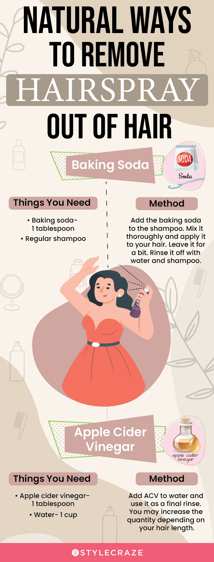 natural ways to remove hairspray out of hair (infographic)