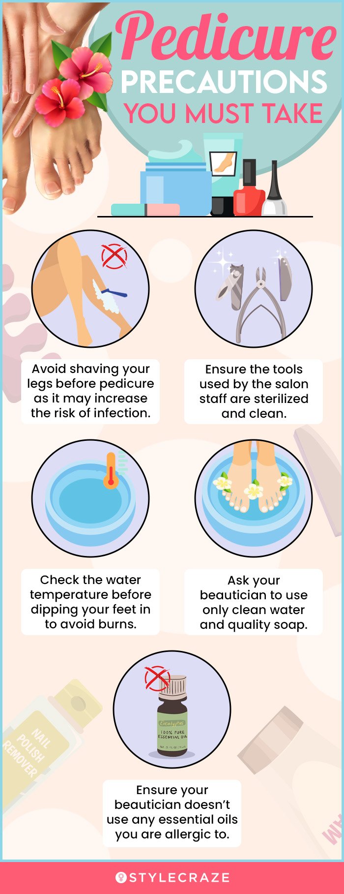 pedicure precautions you must take (infographic)