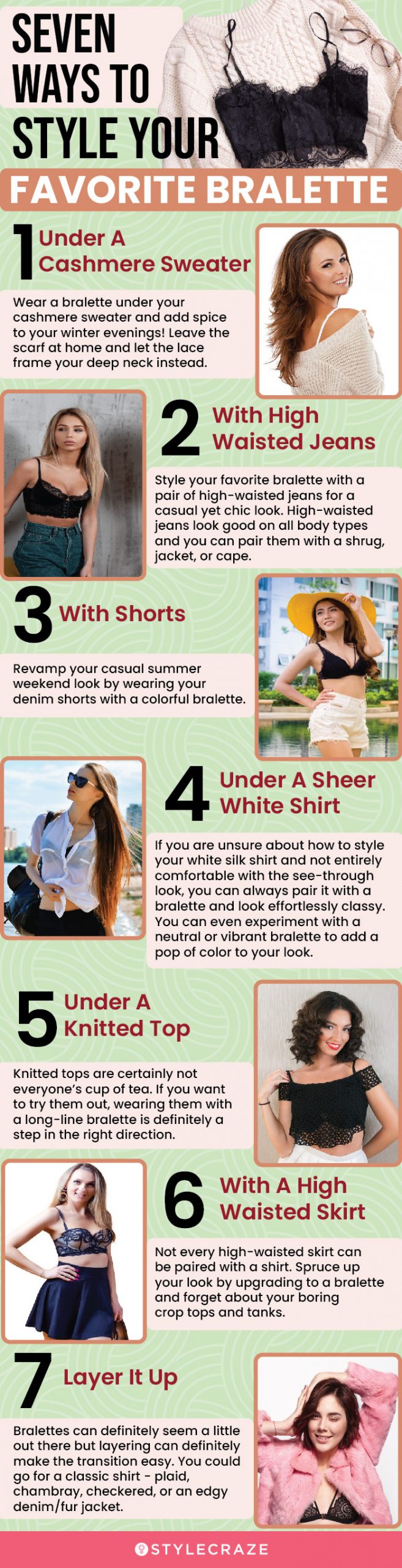 seven ways to style your favorite bralette (infographic)