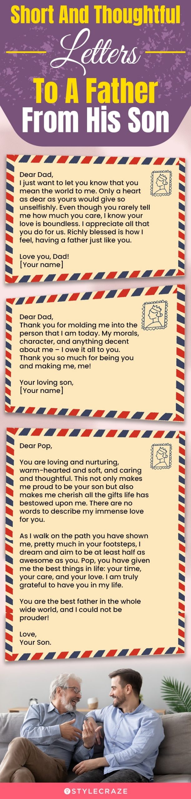 short and thoughtful letters to a father from his son (infographic)