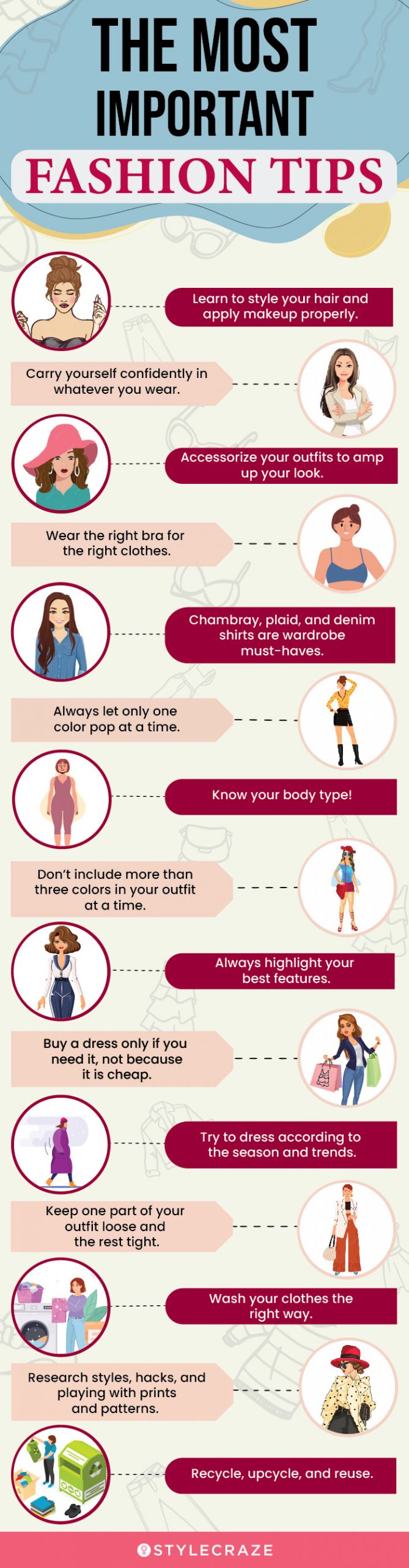 the most important fashion tips (infographic)