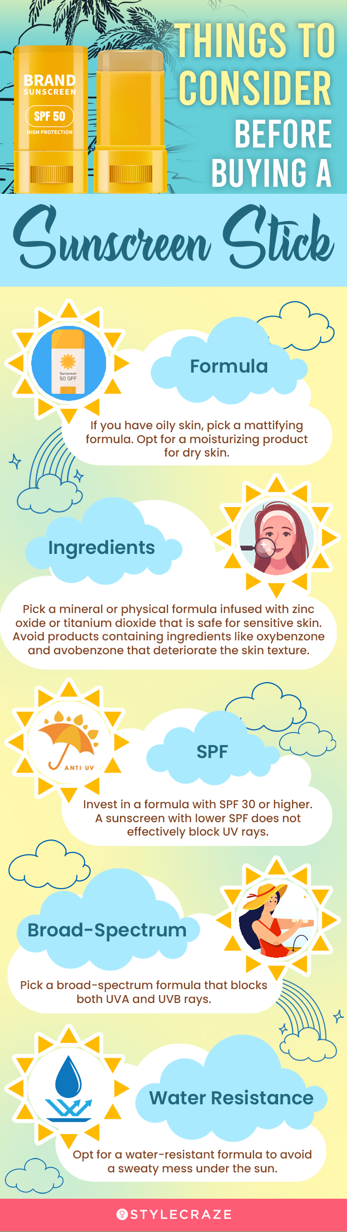 Things To Consider Before Buying A Sunscreen Stick [infographic]