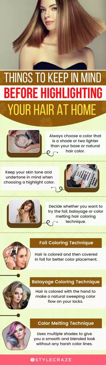things to keep in mind before highlighting your hair at home (infographic)