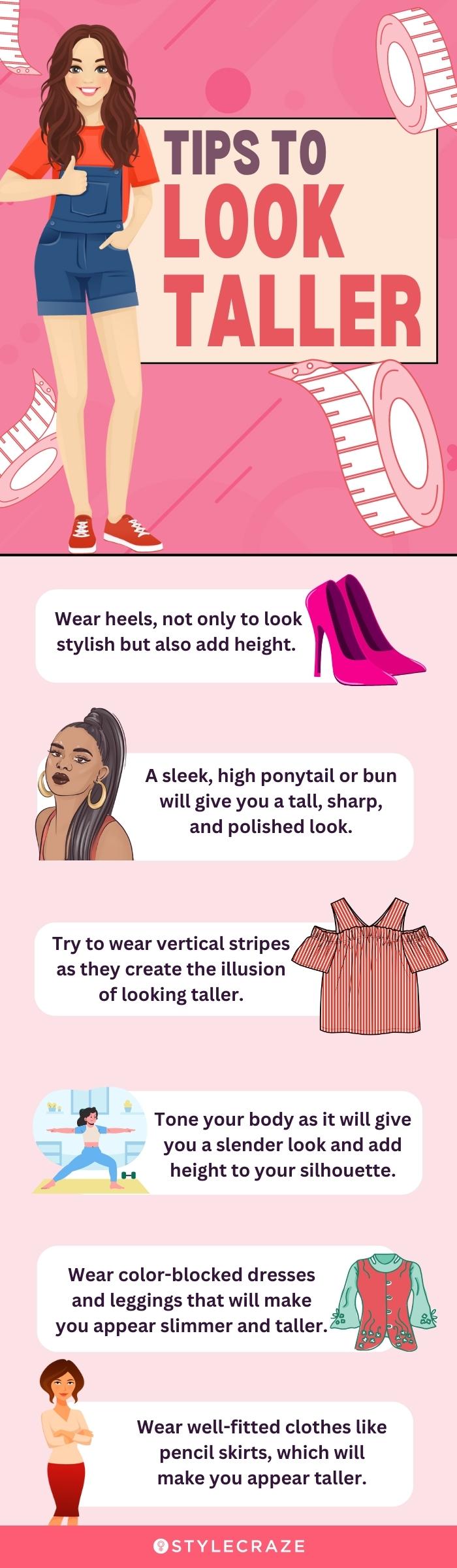 tips to look taller (infographic)