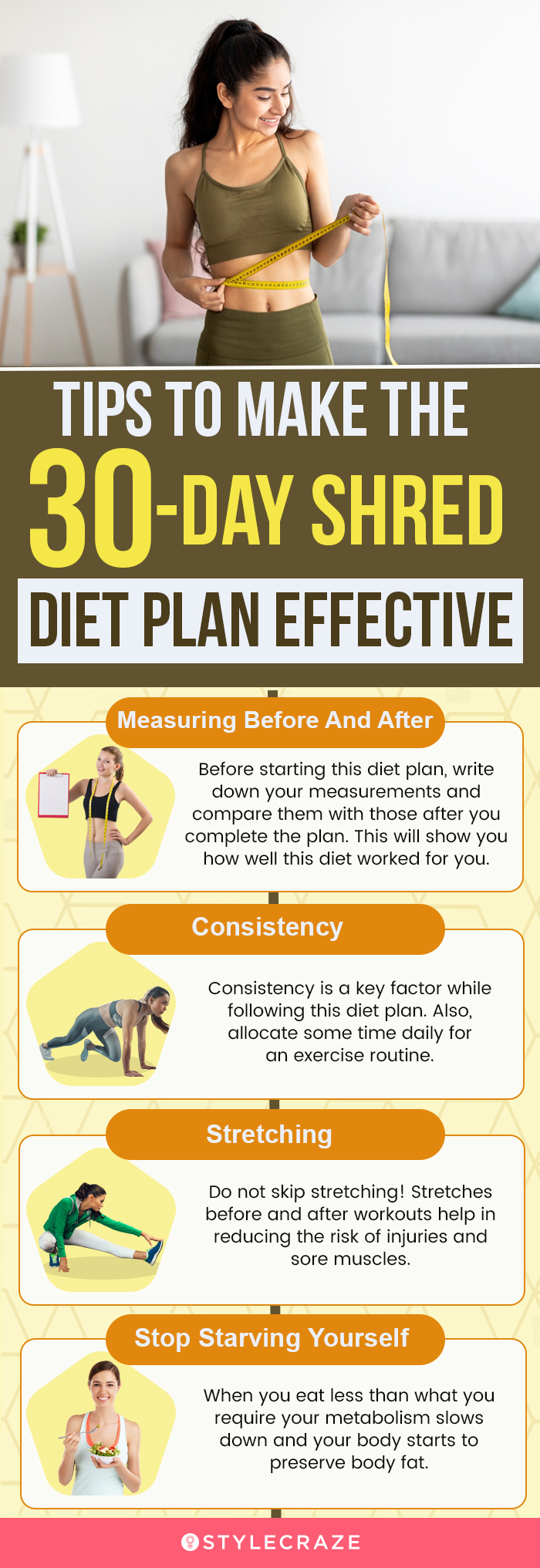 tips to make the 30 day shred diet plan effective (infographic)