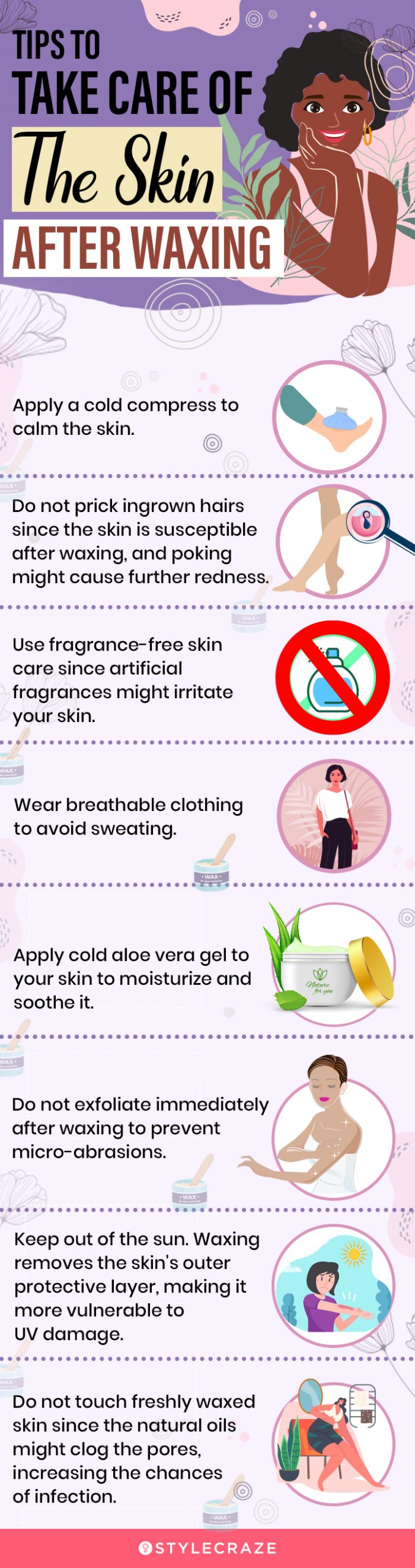 Tips To Take Care Of The Skin After Waxing (infographic)