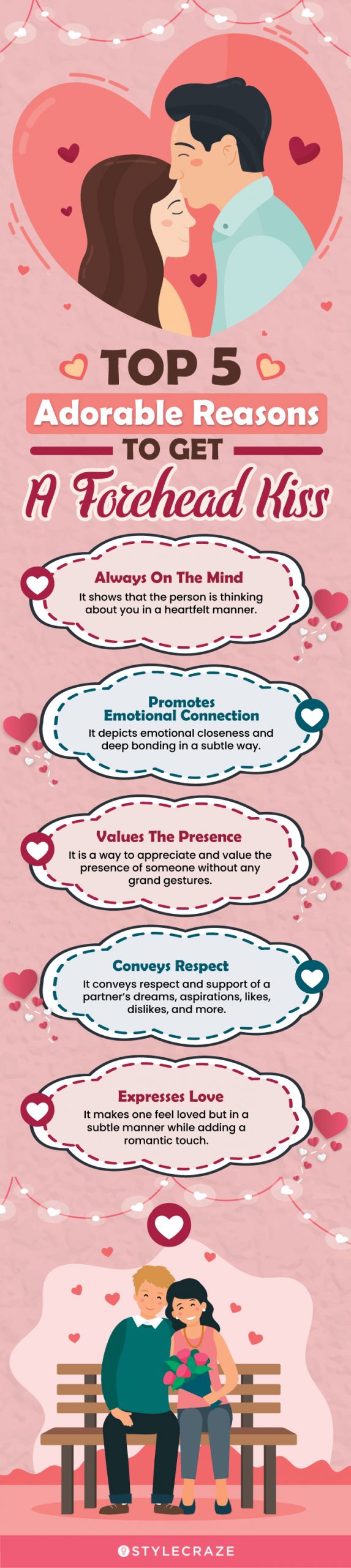top 5 adorable reasons to get a forehead kiss (infographic)